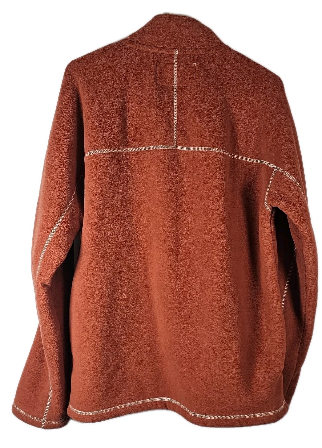 True Grit Men Small Faux Sherpa Pullover Jacket 1/4 Zip Orange Rust Warm Outdoor gallery