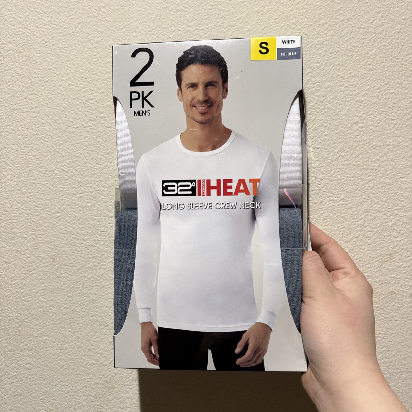 32 Degrees Men’s Heat Tee, 2-pack Size S White And Blue