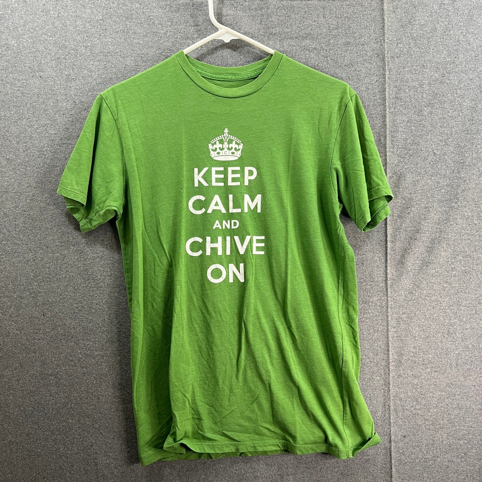 Chive Shirt Adult Small Green Color Outdoor Casual T Shirt Mens gallery