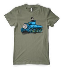 Funny Thomas Railway Engine Tank Train Mash Up Personalised Unisex Adult T Shirt