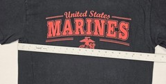 US Marines T Shirt Black Red Eagle Globe Anchor Military Graphic Tee Large