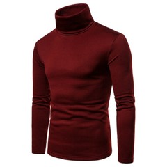 Mens Stretch High Turtle Neck Roll Shirt Long Sleeve Winter Warm Jumper Tops ⇓