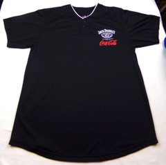 Alleson Athletic Jersey Adult Size L Black V Neck Jack Daniels Whiskey Coca Cola