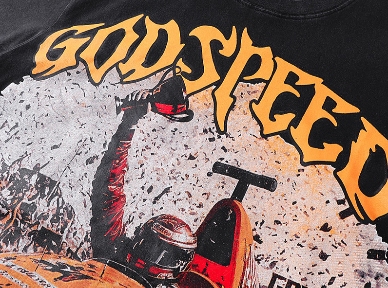 NEW Godspeed "F1" Men's Graphic Black T-Shirt High-Quality Heavyweight Small-XL gallery