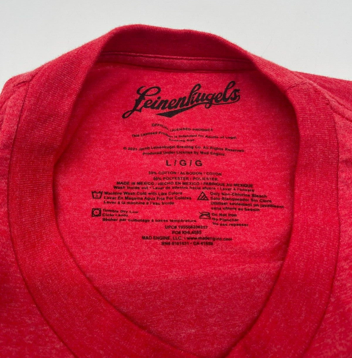 Leinenkugels Beer Classic Retro Logo Men's Vintage Red Modern T-Shirt Size Large gallery