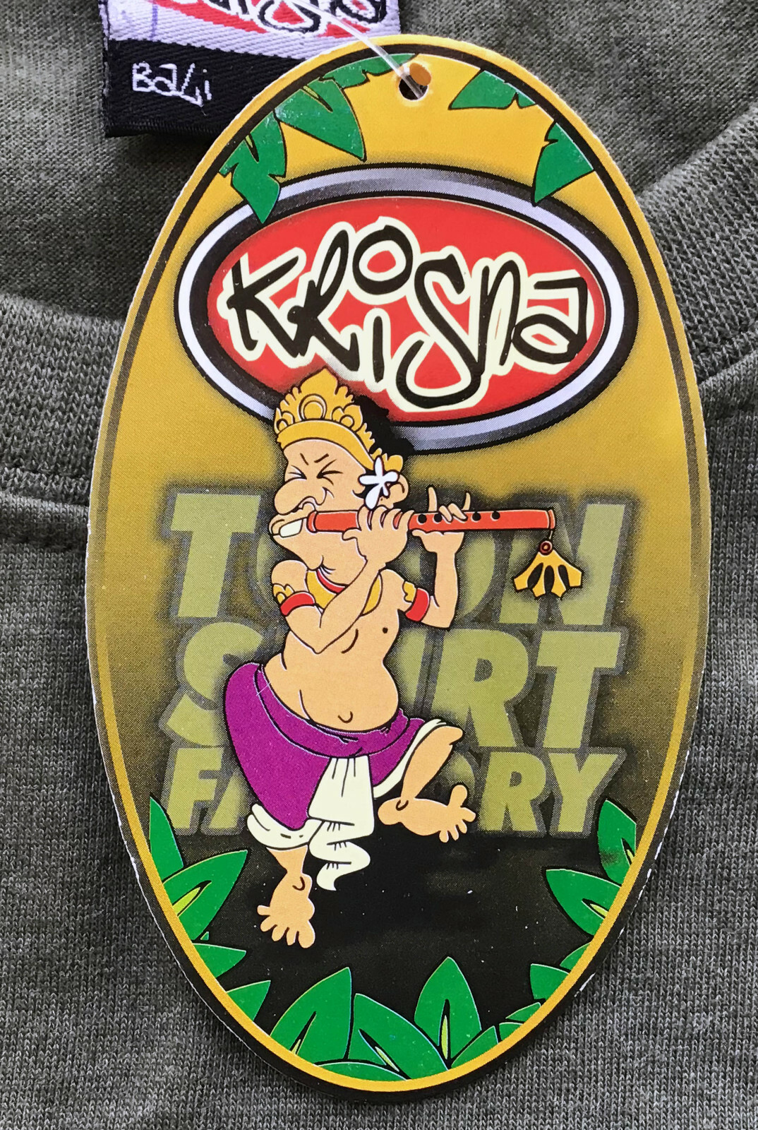 Krisna Bali The Jungle Surf Kuta-Bali T-Shirt, Green , Size Small, New w/ tags gallery