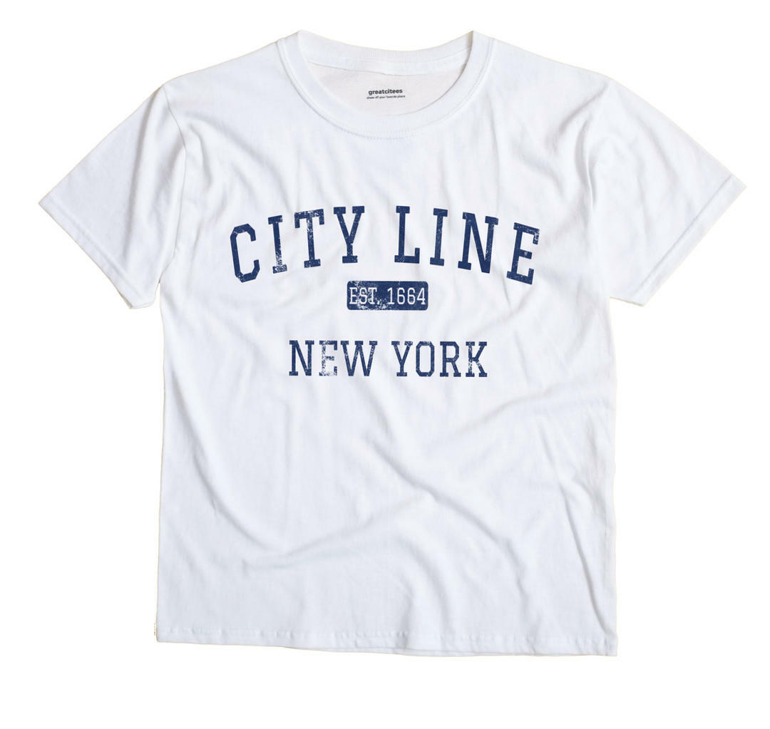 City Line New York NY T-Shirt Brooklyn EST