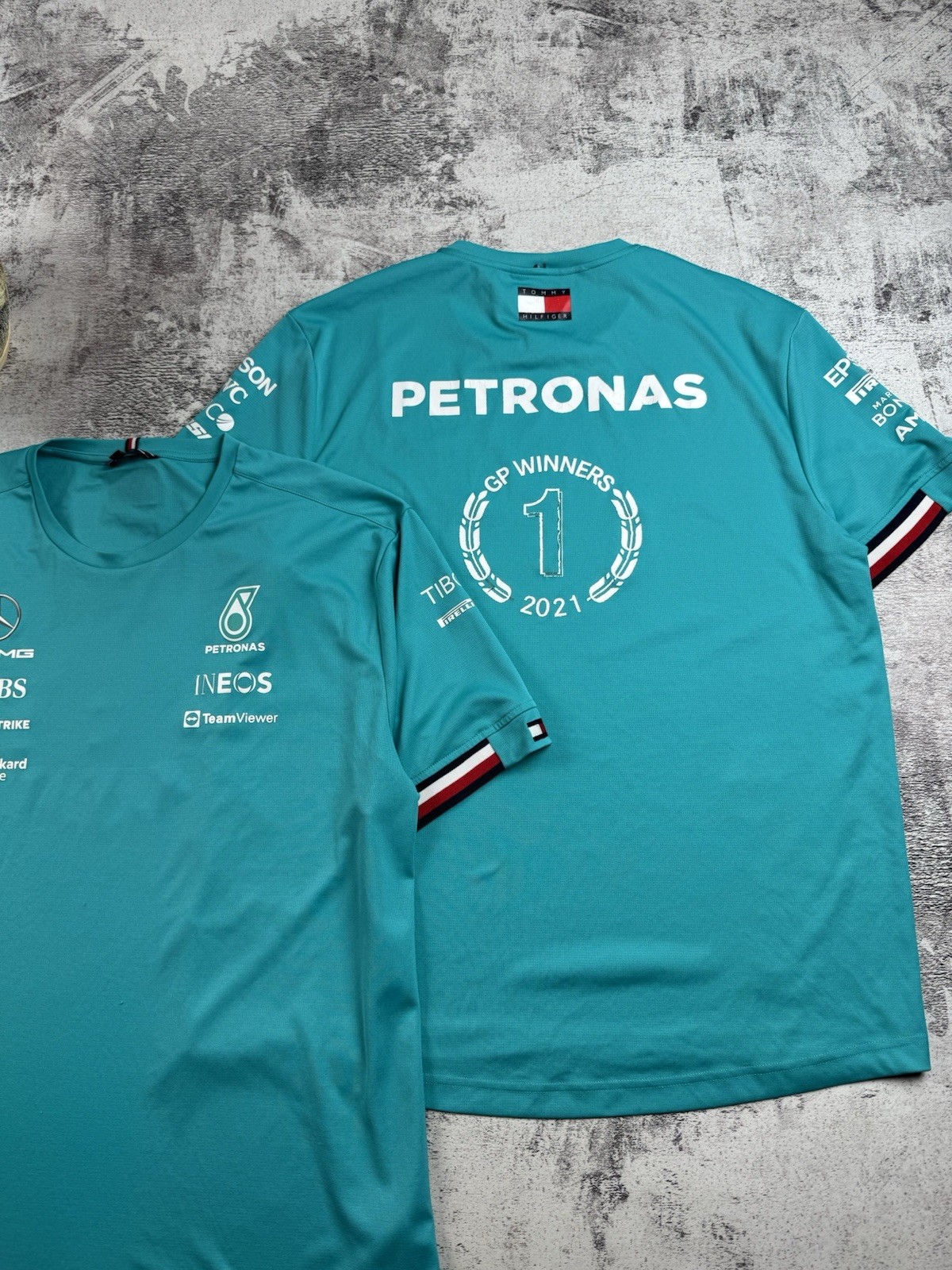 x2 Petronas AMG Winners 2021 2022 Moto Racing Formula 1 T Shirt Men’s Tee Jersey gallery