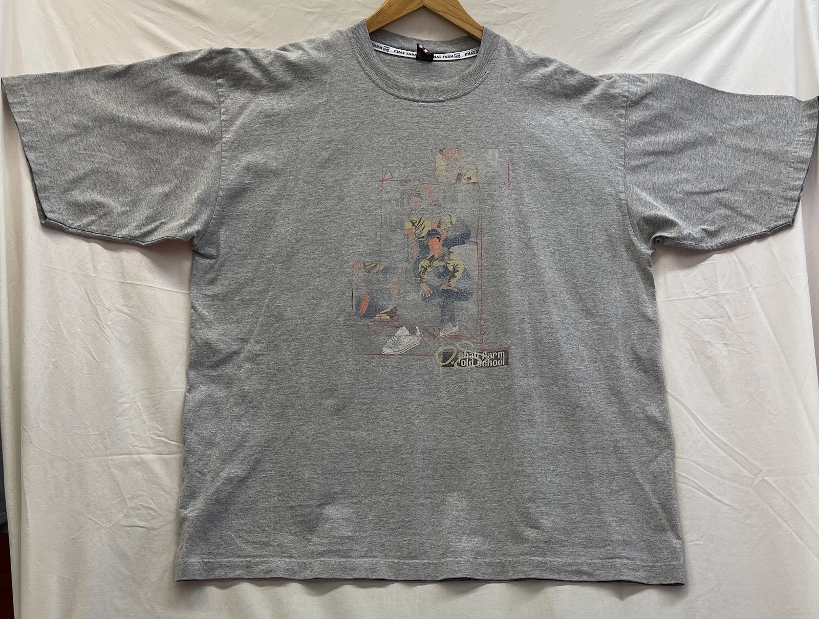 Rare 90s Vintage Phat Farm Old School Hip Hop Tee Shirt XL Made In USA gallery