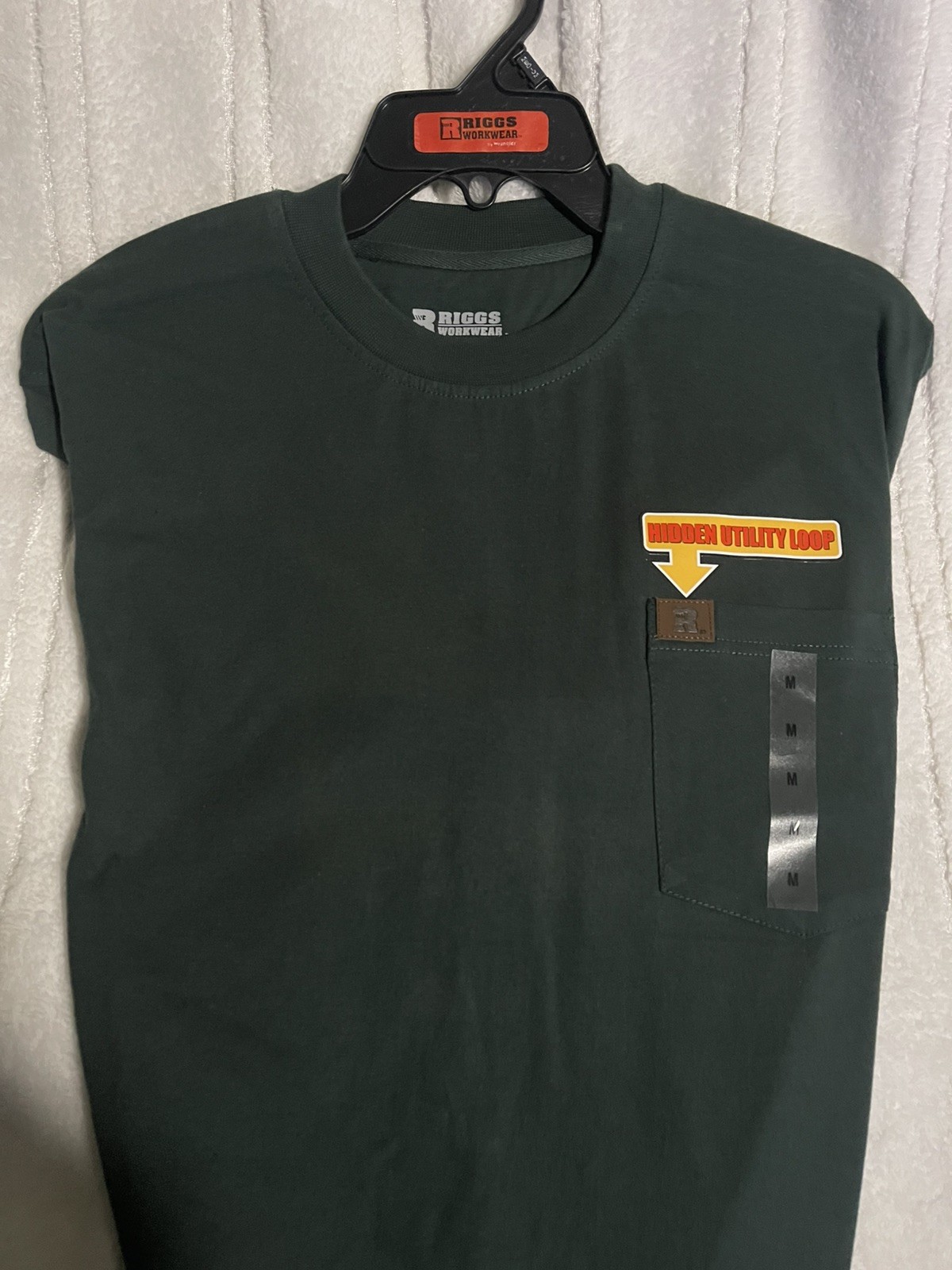 Wrangler Riggs Workwear Short Sleeve Pocket Utility Loop TShirt Mens size Med ￼ gallery