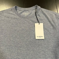NWT Goodfellow Sz Small Jacquard Short Sleeve Novelty Cyber Blue Mens T-shirt