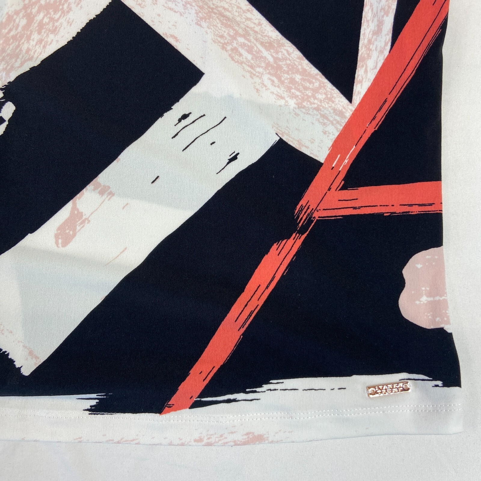 Ivanka Trump Cold Shoulder Style T Shirt Tie Detail Black White Pink Design gallery
