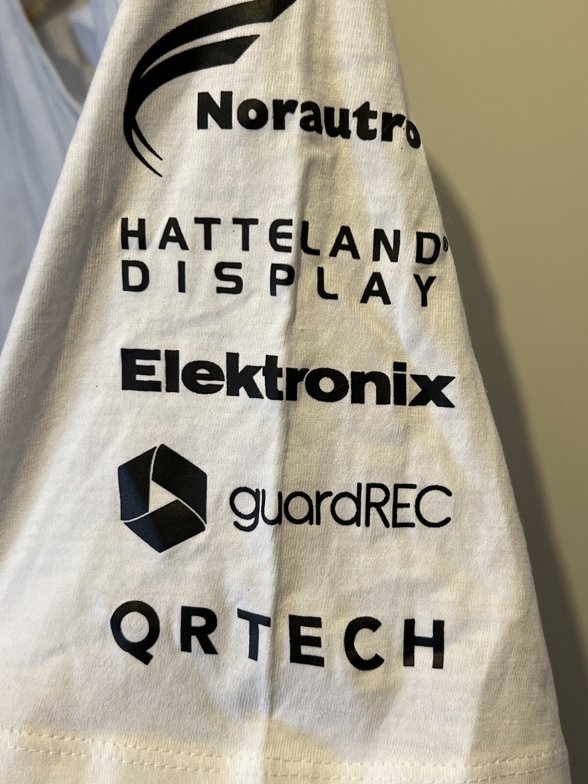 Slazenger Embron Global Technology Group T-shirt Size Large White V-neck NEW gallery