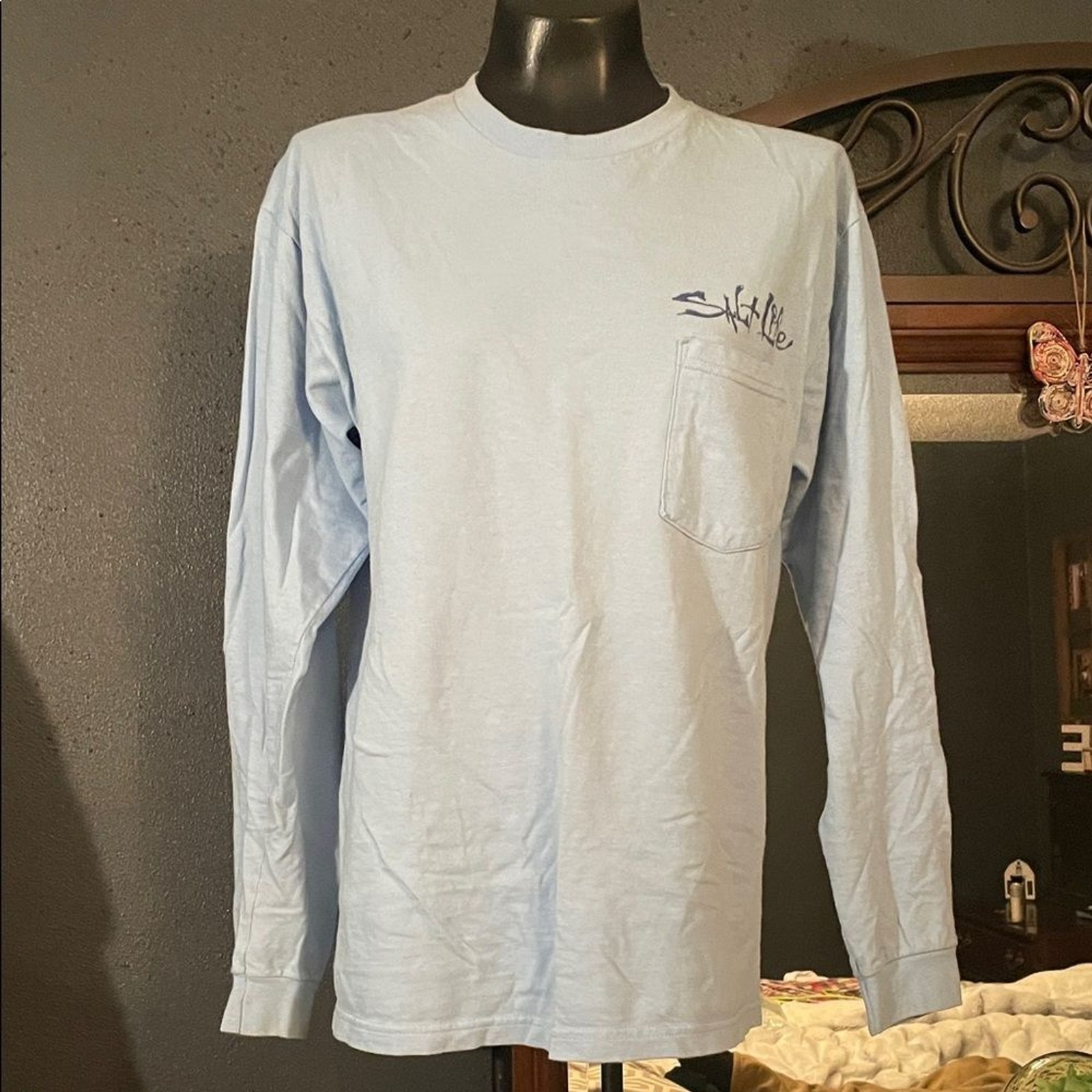 Salt Life Sky Blue Men's Long Sleeve Tee gallery