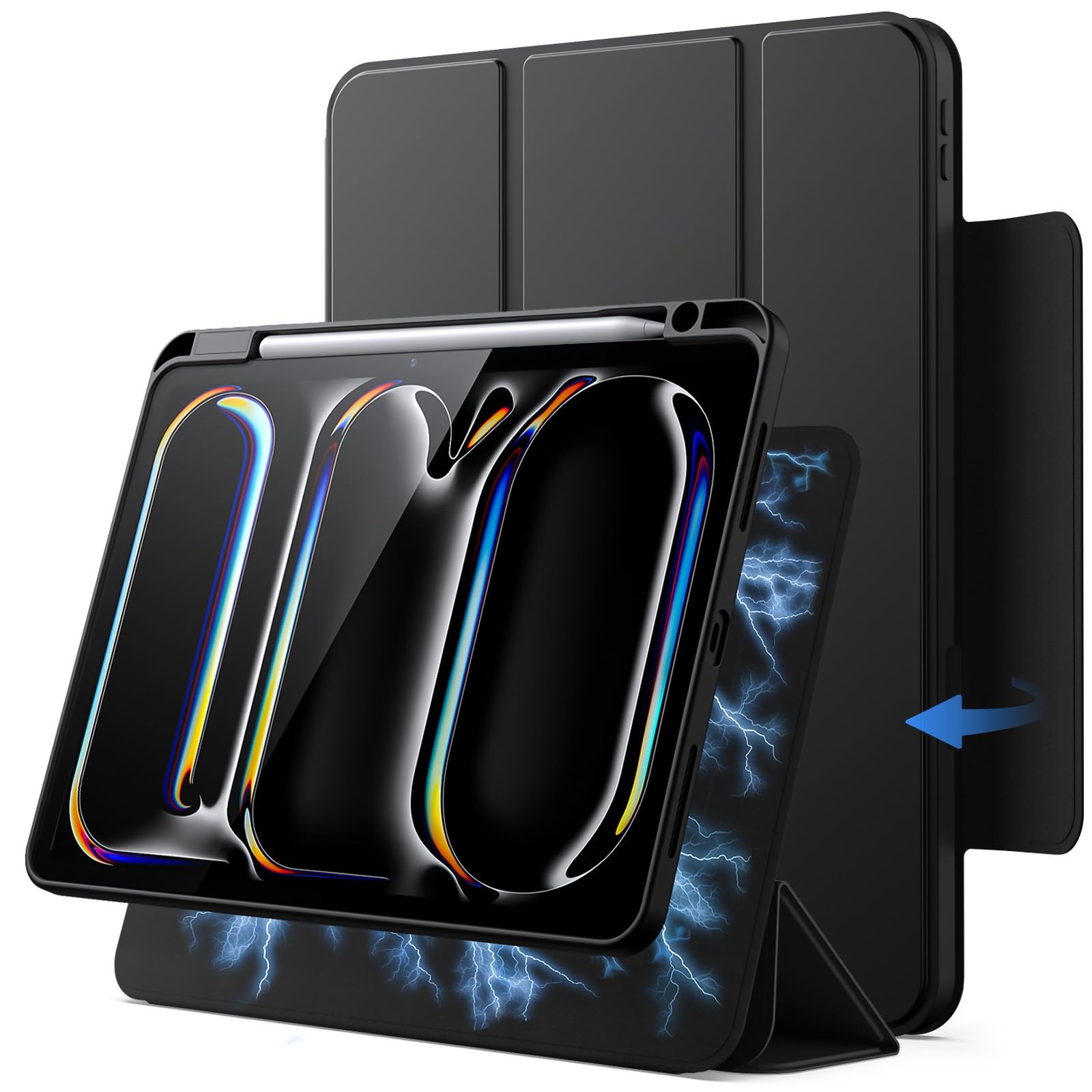 Magnetic Detachable Case for iPad Pro 11-Inch M5/M4 2025/2024 with Pencil Holder