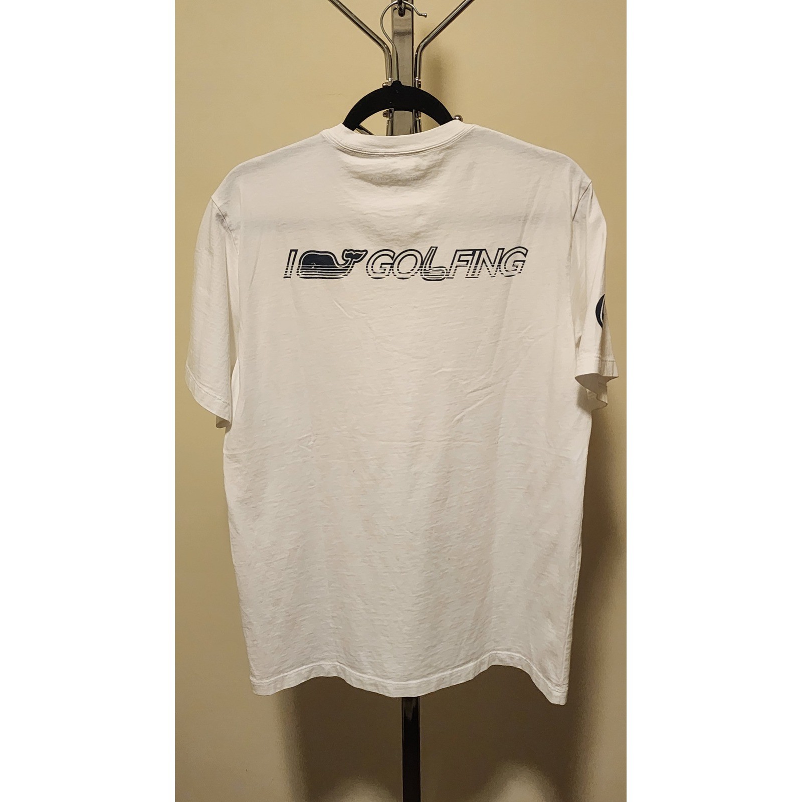 Vineyard Vines Mens White I Whale Golfing Short Sleeve Pocket T-Shirt Small gallery