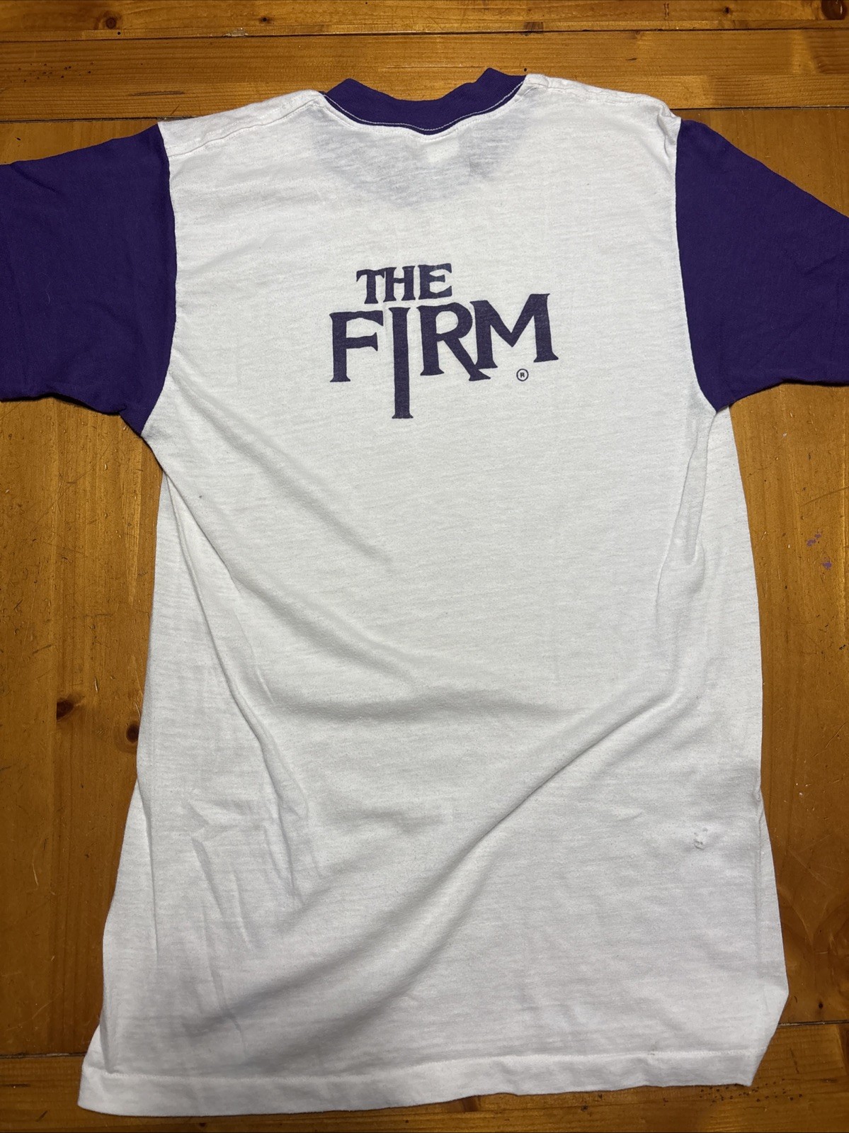 The Firm 1990s Movie T Shirt Purple And White Vintage Devknit Size Large gallery