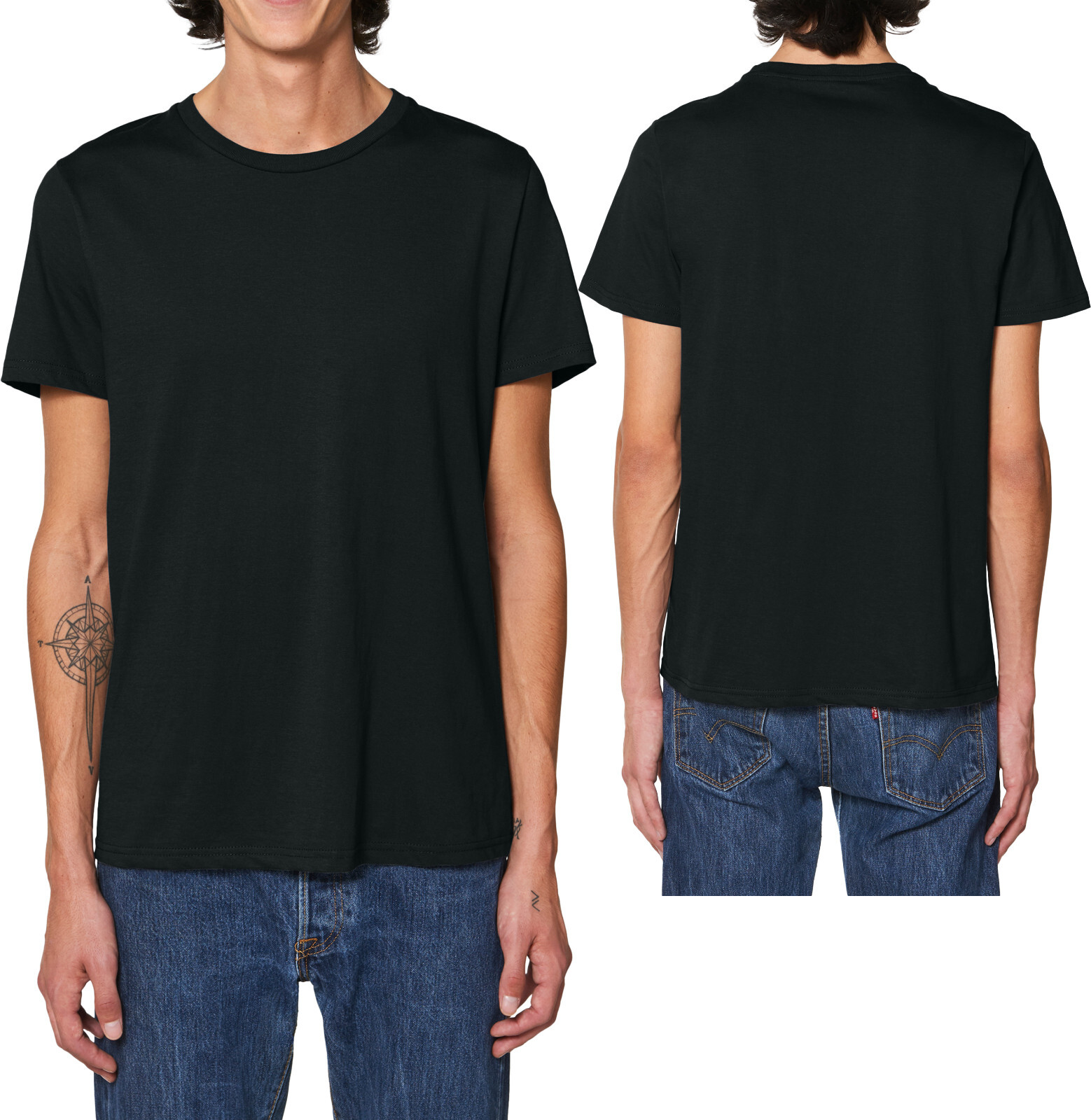 Mens 100% Soft Ringspun Organic Cotton Tee Rocker T-Shirt XXS-5XL NEW! gallery
