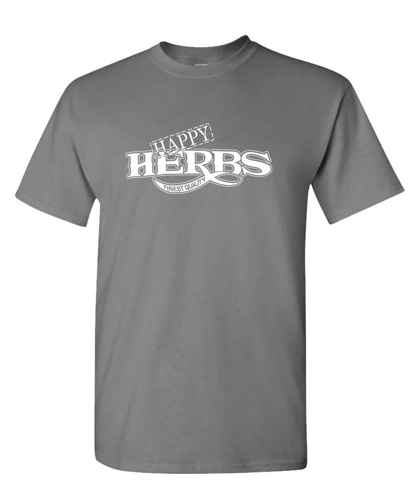 HAPPY HERBS Finest Quality - funny retro - Unisex Cotton T-Shirt Tee Shirt gallery