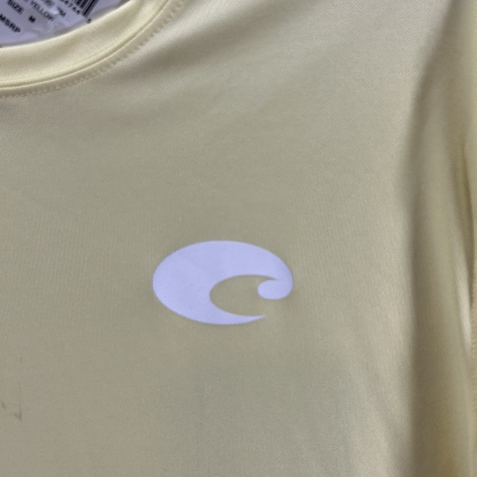 NWT Costa Technical Crew Pale Yellow Long Sleeve Shirt TECHCREW Medium Outdoor gallery