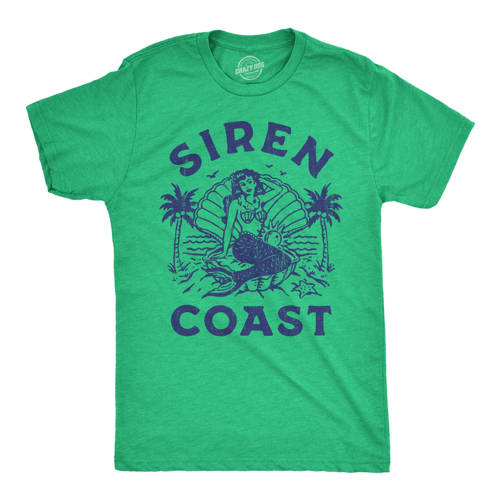 Mens Siren Coast T Shirt Funny Tropical Mermaid Beach Lovers Tee for Guys gallery