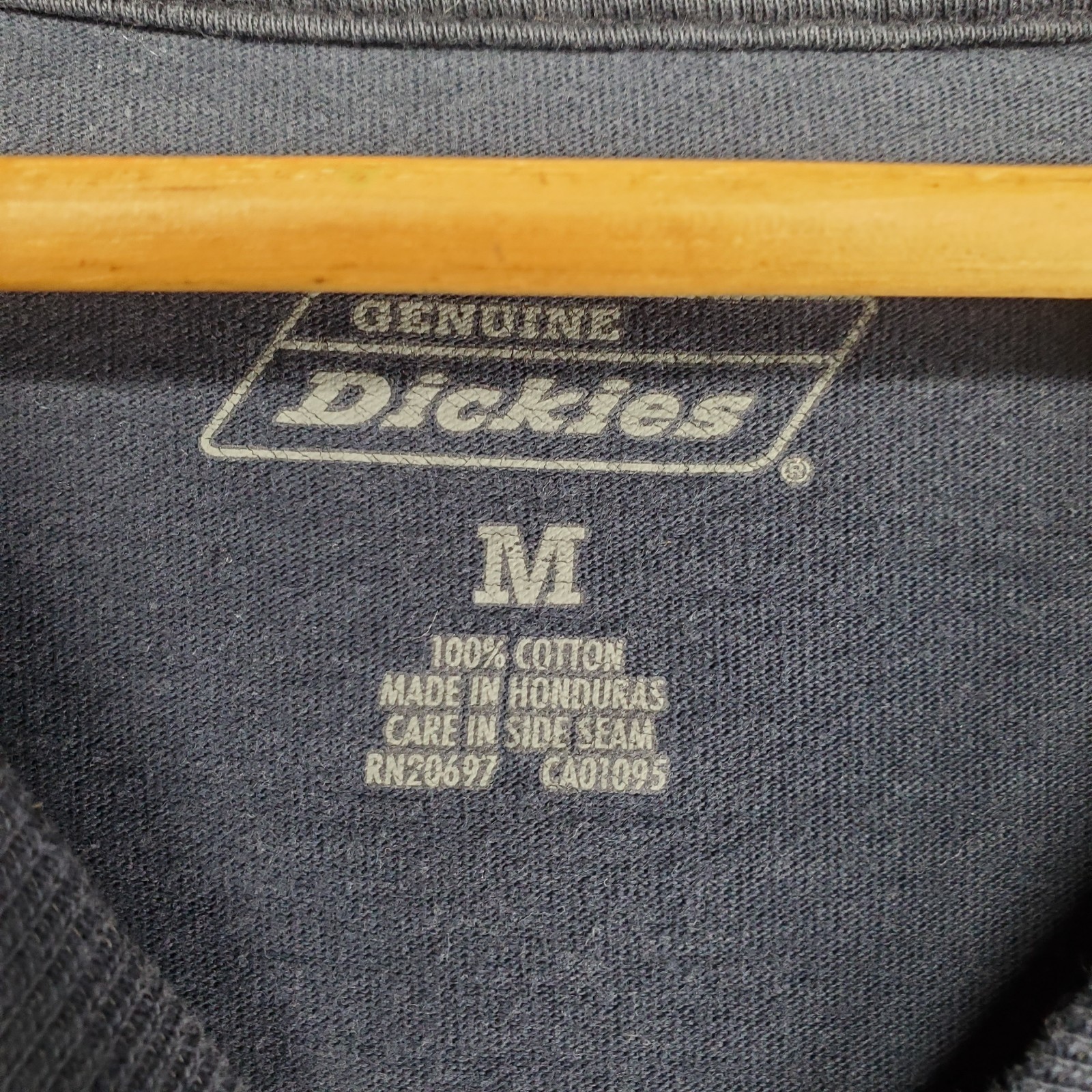 Dickies Men's Twofer T-Shirt Medium Gray Waffle Knit Sleeves Y2K Grunge Skater gallery