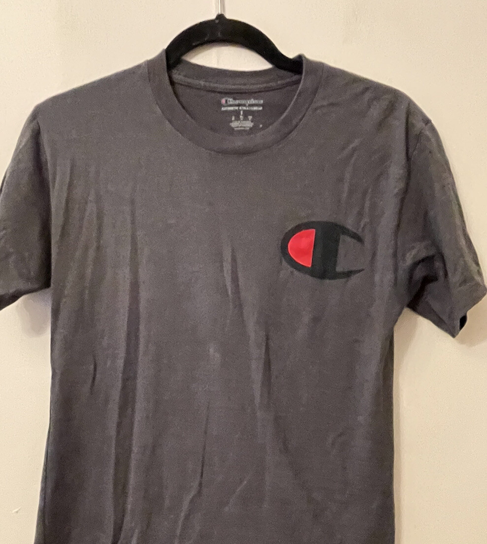 Champion Small T-Shirt Short Sleeve Crew Neck Classic Tagless 100% Cotton