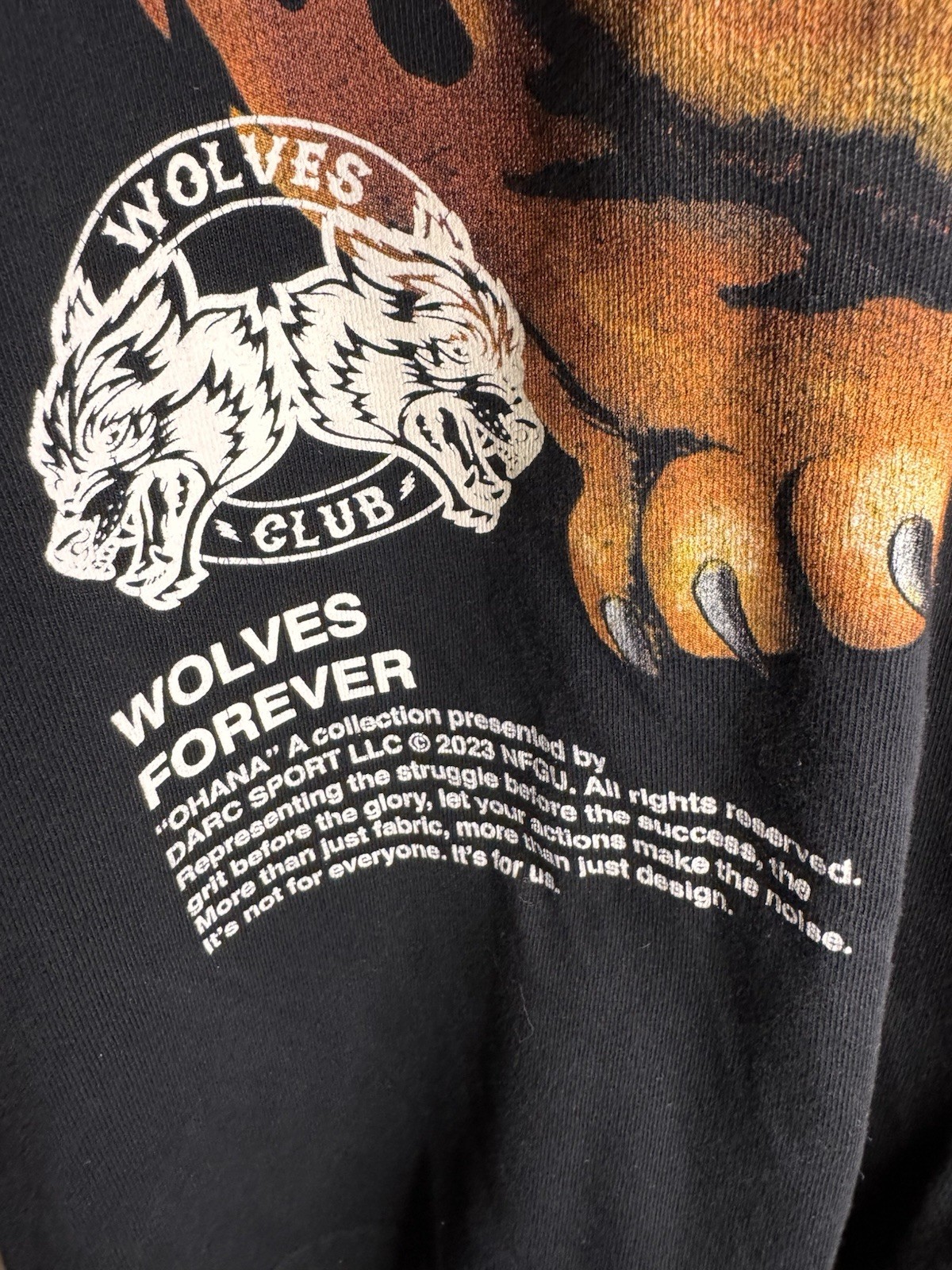 Darc Sport Wolves Club Wolves Forever Ghana Men’s Black T Shirt Size L 498/1000 gallery