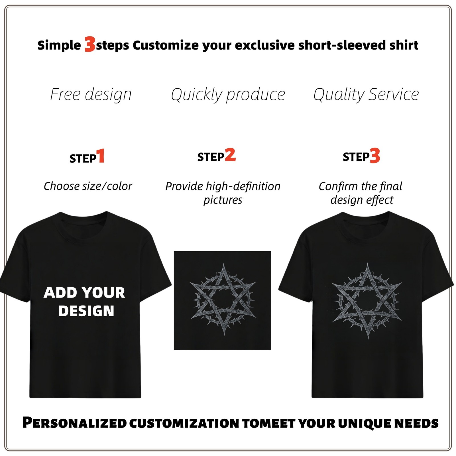 Print Your Photo Text Logo Custom DIY Cotton Family Reunion Team Personalized gallery