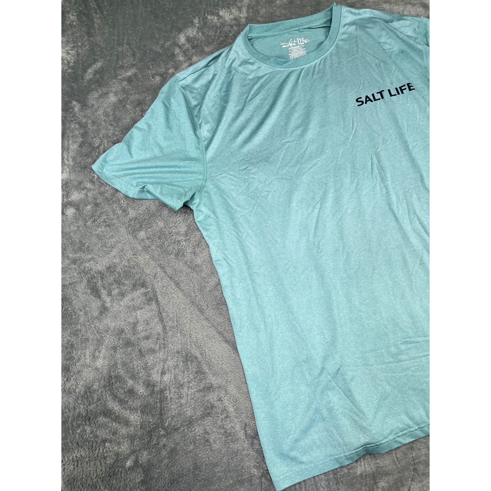 Men’s Salt Life teal green SLX XL Long-Sleeve Performance Tee Excellent gallery