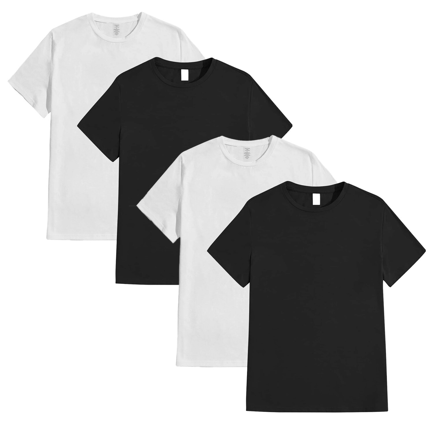 New Men's Heavyweight Cotton Double Yarn Drop Shoulder Round Neck T-shirt Casual gallery