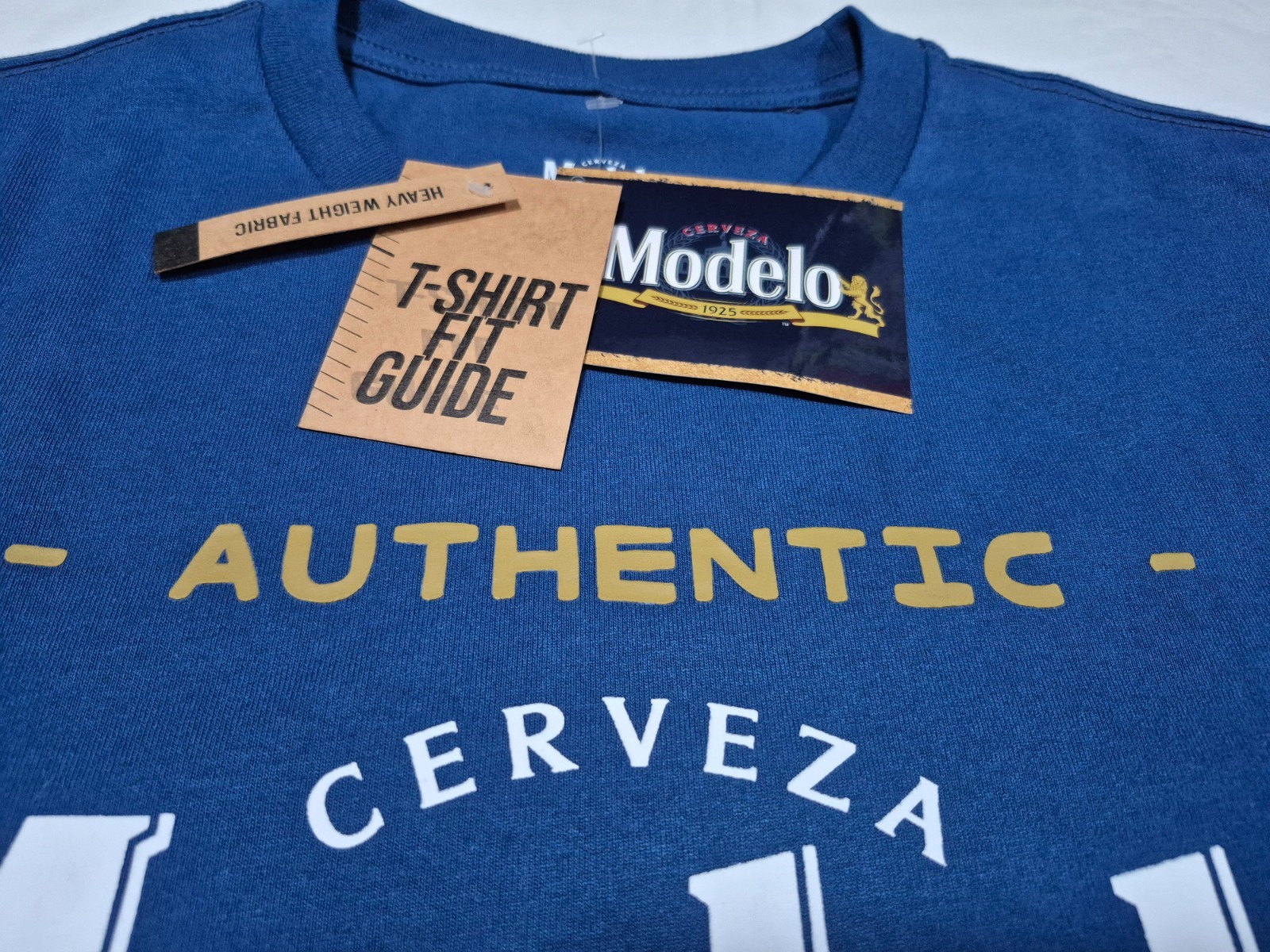 Cerveza Logo Modelo Authentic Heavy Weight Fabric T Shirt Regular Fit SZ Large gallery