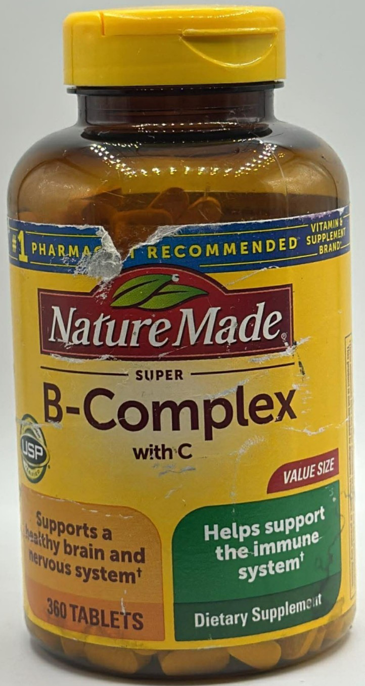 Nature Made Super B Complex With C ~ 360 Tablets ~ EXP 9/26 ~ SEALED ~ FAST SHIP