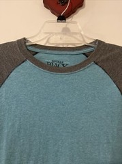 Buckle Black Mens Small Blue Gray Baseball Style Cotton Blend Shirt! A2260