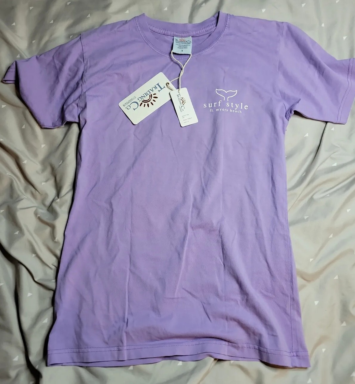 Fort Myers Beach Florida Whale Tail Surfstyle Shirt Sz Small Violet/Purple gallery