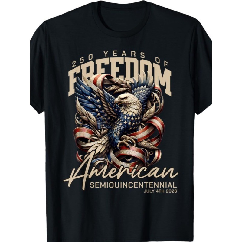 250 Years of American Freedom Eagle Patriotic T-Shirt gallery