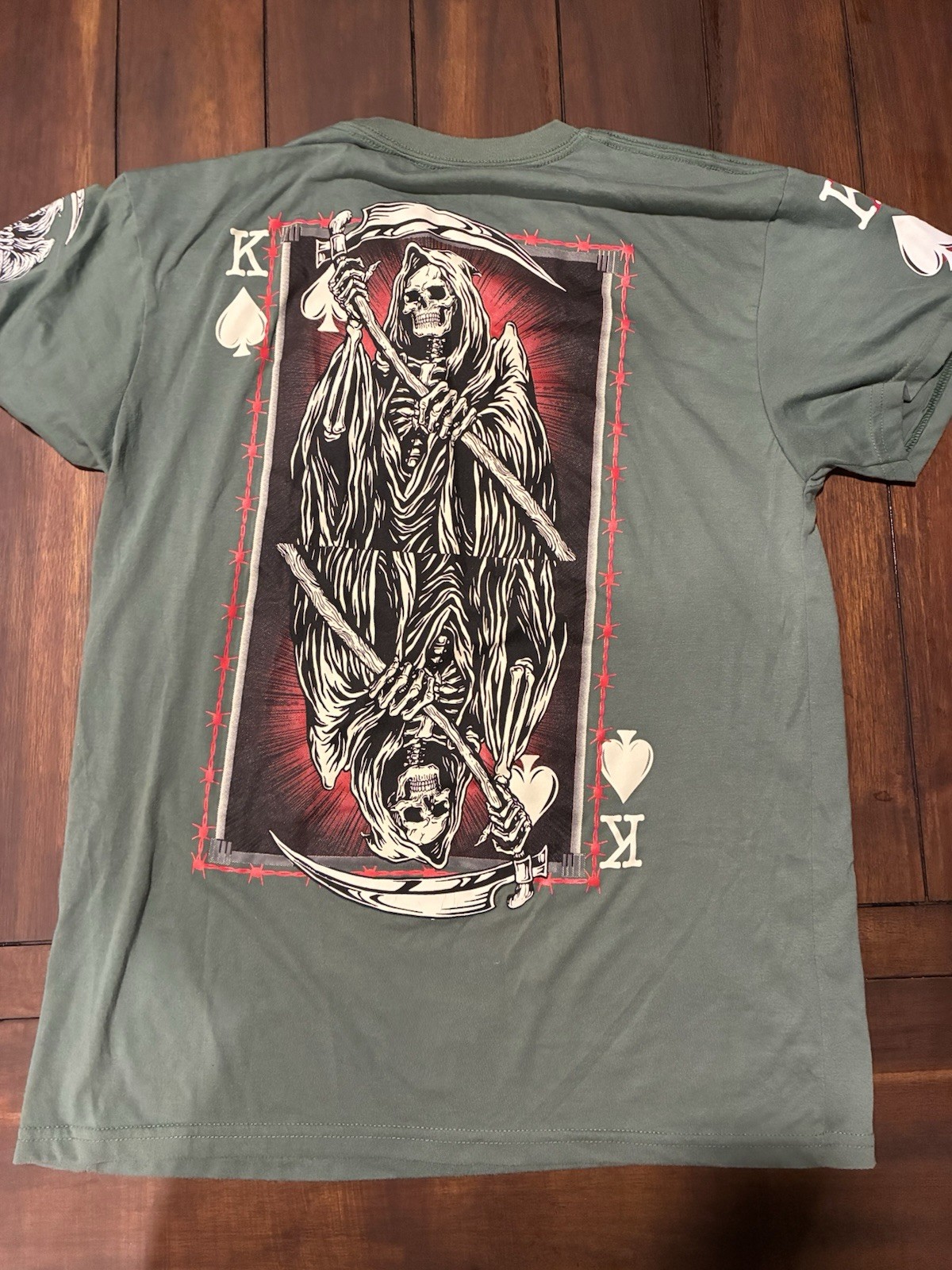 Fresh Laundry T Shirt Large Black Grim Reaper King Of Spades Graphic Tee gallery