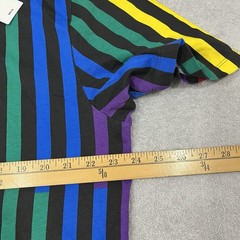 Guess x J Balvin Mens Large Elevator Striped T- Shirt Embroidered Multicolor NWT