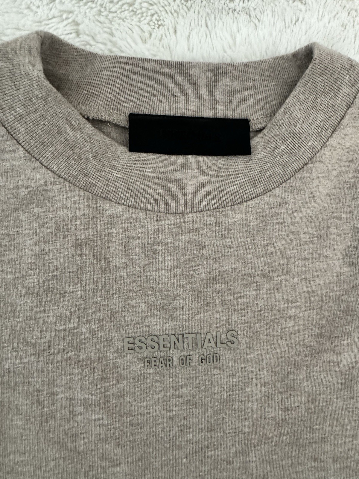 Essentials Fear of God Core Heather Cotton Jersey Men’s Logo T-Shirt Size 2XL