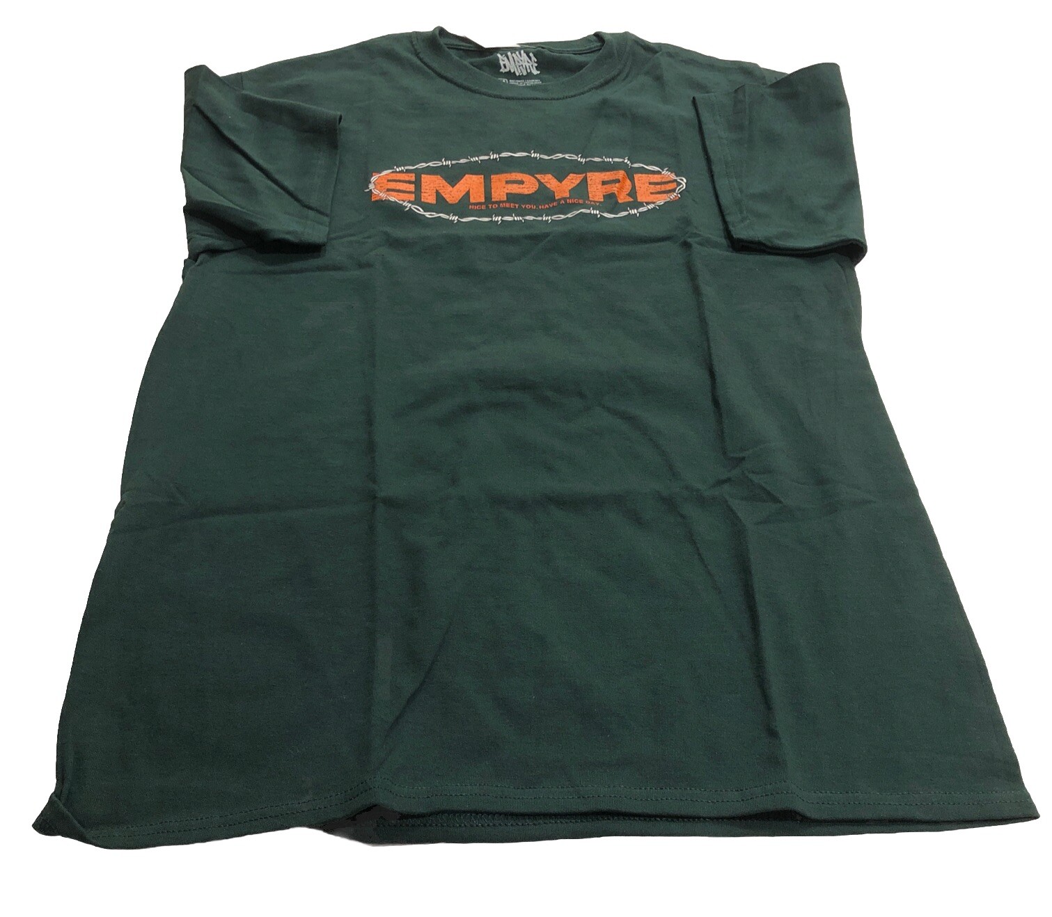 Empyre Dark Green Barbwire Logo Short Sleeve Tee Large gallery