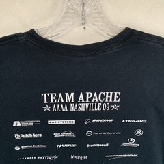 Apache Helicopter T Shirt Adult Medium AAAA Nashville 09 Black
