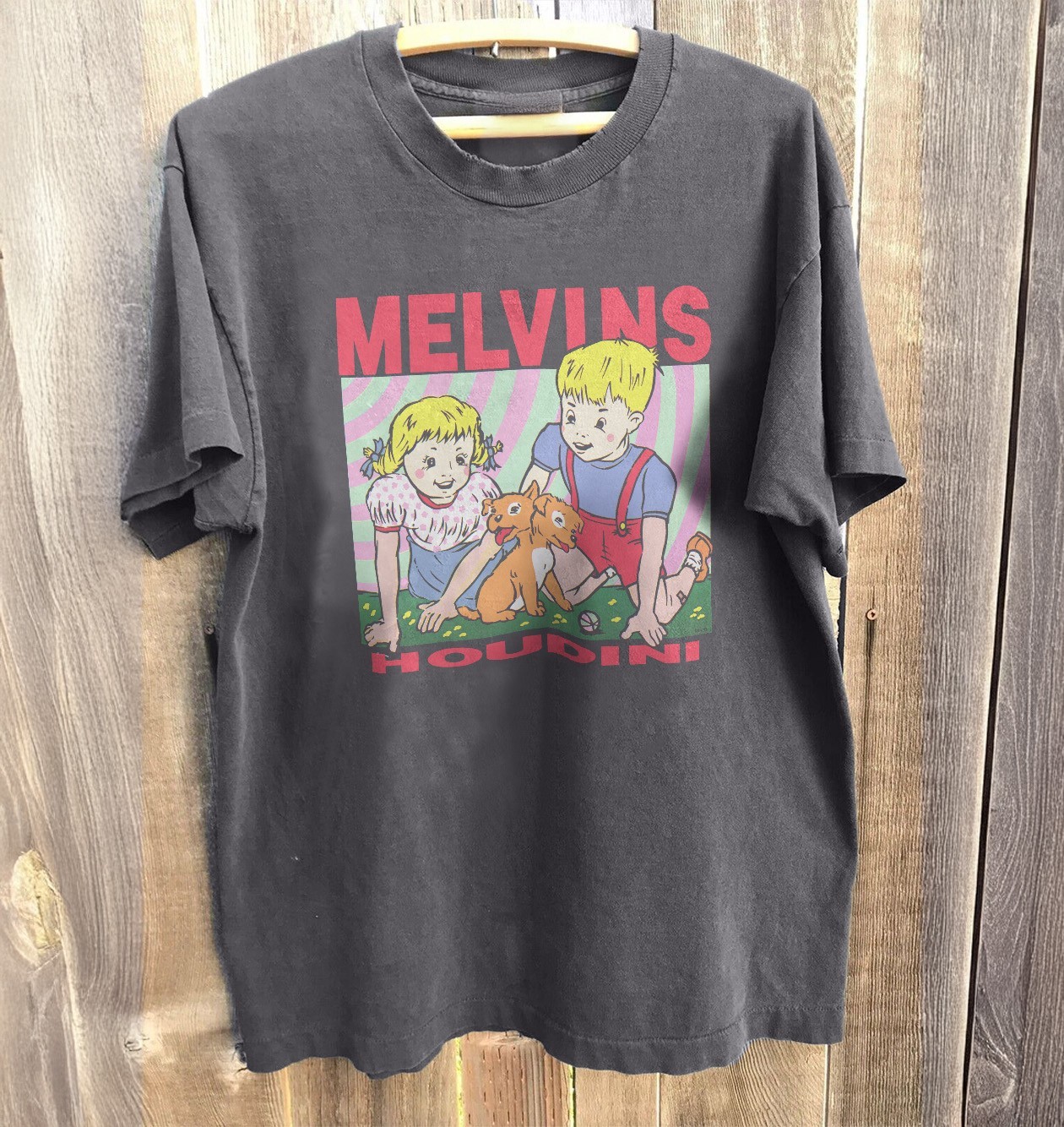 HOT! MELVINS Houdini Unisex Charcoal Cotton T-shirt Size S-5XL