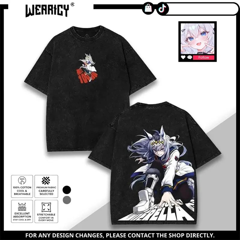 Wearicy OGURI CAP UMA MUSUME OFFICIAL BLUE-RAY ART Graphic Tee Double-Sided gallery