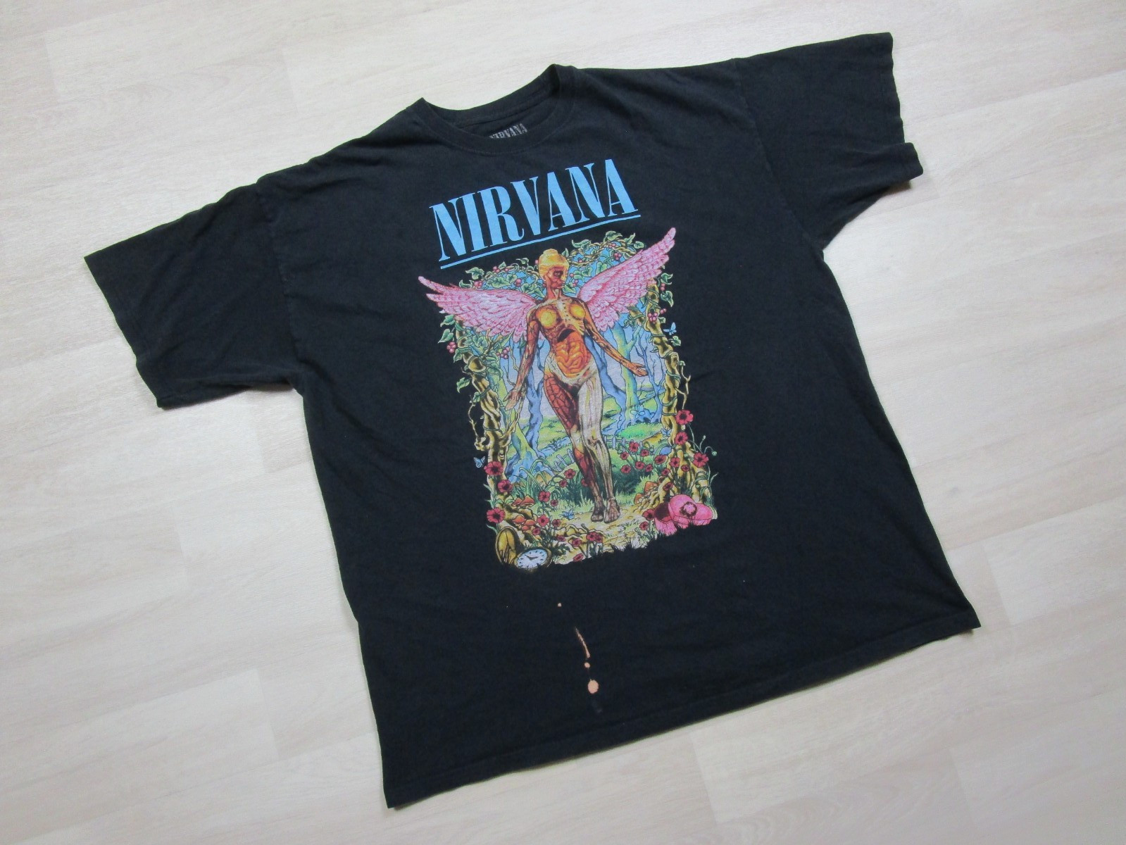 Nirvana Shirt Mens (2XL) Black In Utero Angel Daniel Mercer Art Graphic 90s Rock gallery