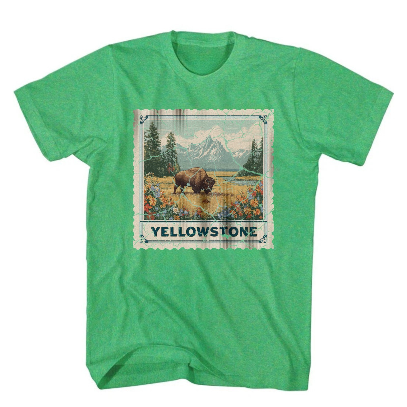 Yellowstone National Park Shirt Wyoming Souvenir Shirt Stamp USA Camping Hiking gallery