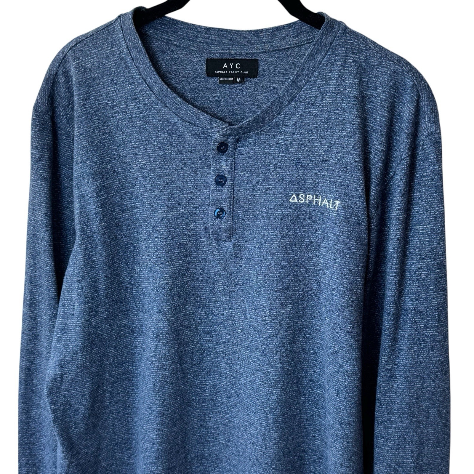 Asphalt Yacht Club Blue White Micro Stripe Long Sleeve Preppy Chic Nautical M gallery
