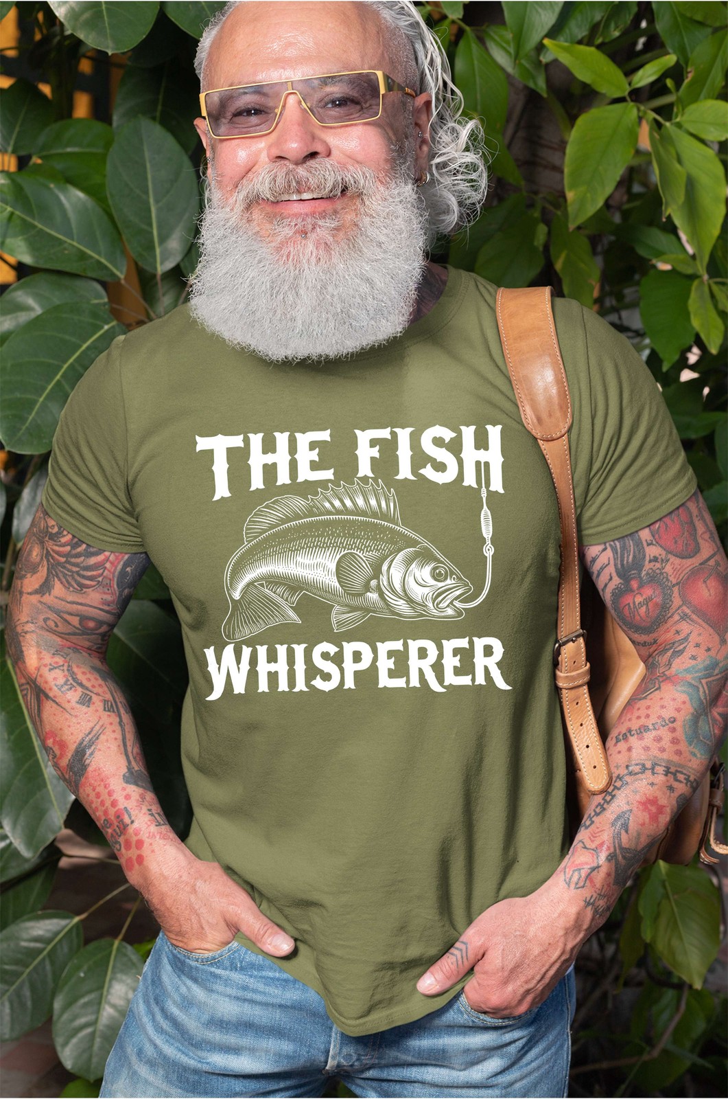 Men's Fishing shirt Funny Fishing whisperer Grandpa dad Husband Father's day tee gallery