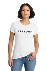 MEDIUM Freedom White Tri-Blend T- Shirt Charlie Kirk Unisex