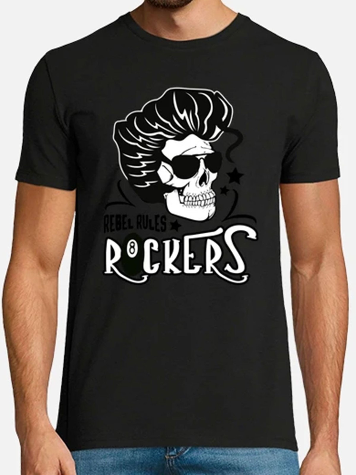 Rockabilly Music Psychobilly Skull Rockers Vintage Mens Street Style T-Shirts gallery