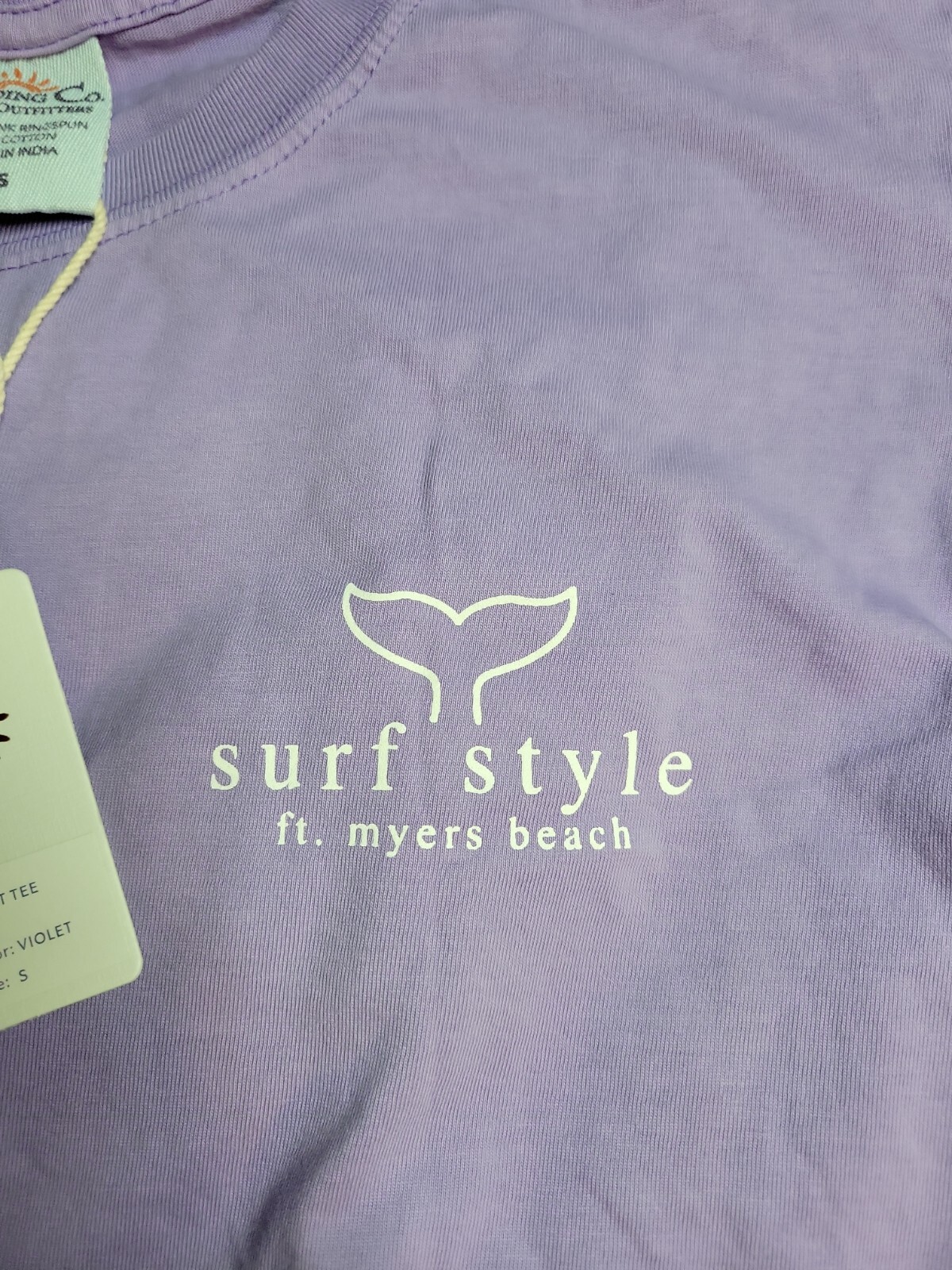 Fort Myers Beach Florida Whale Tail Surfstyle Shirt Sz Small Violet/Purple gallery